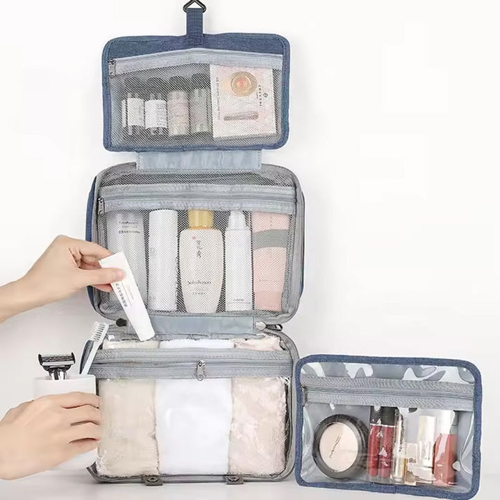 Water-repellent make-up bag with hanging hook | Bowlift