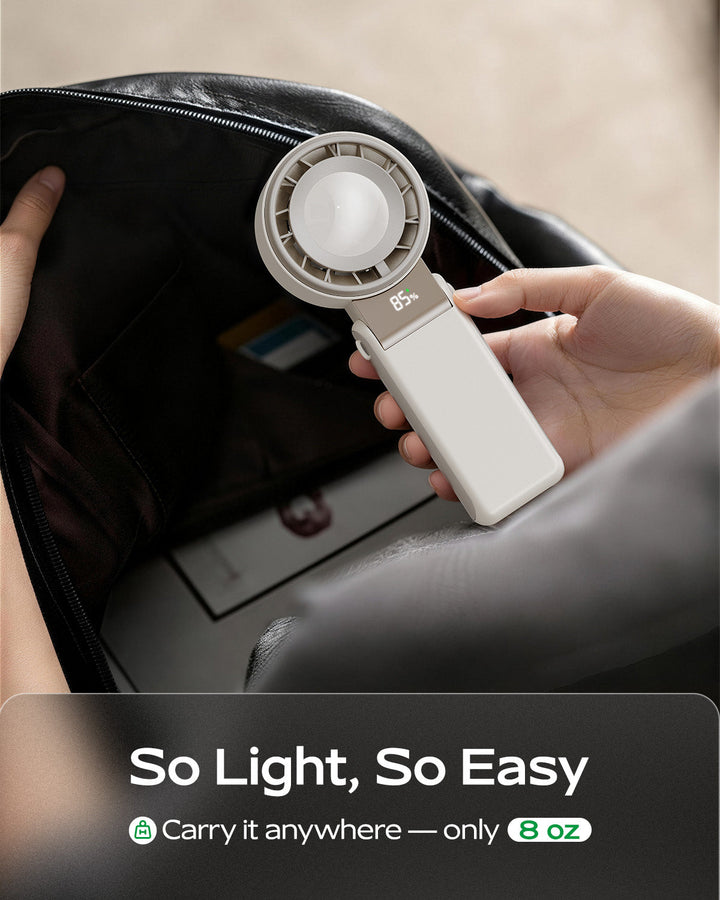 Foldable Bladeless Handheld  Portable Rechargeable  Fan | Bowlift