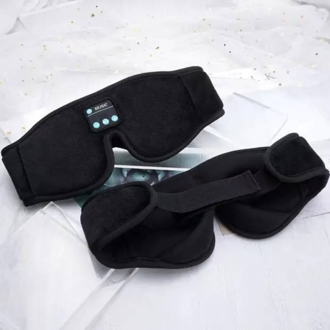 DreamSounds Bluetooth Sleeping Mask with Built-in Headphones | for Travel - Meditation - Light Blocking Comfort Bowlift