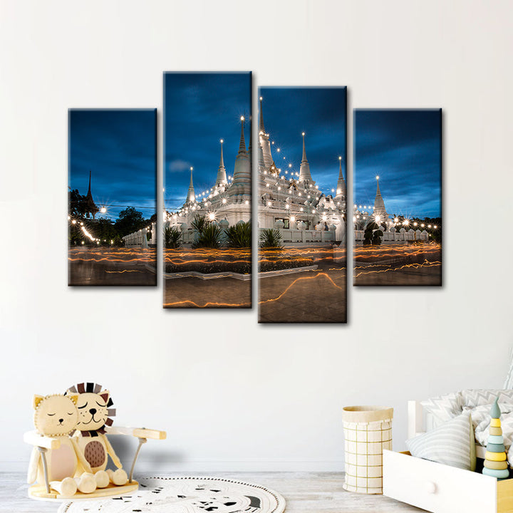 Shining Palace 4 Piece - Canvas Wall Art Painting | Bowlift