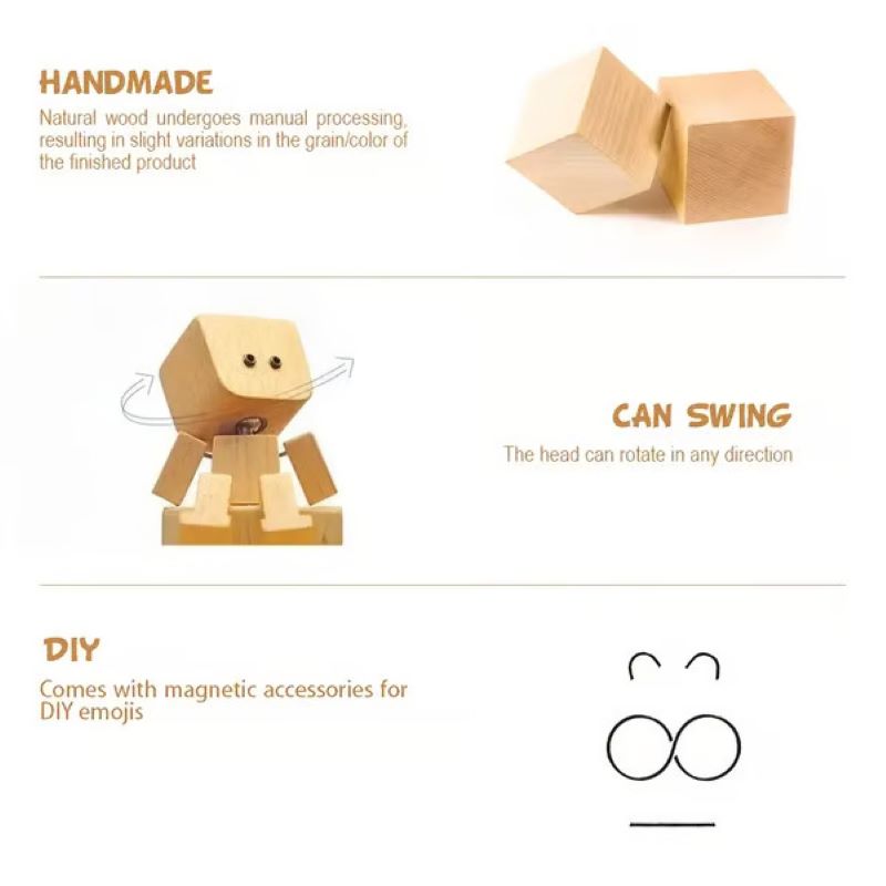 BowLift | Wooden puppet ornaments with changing expressions