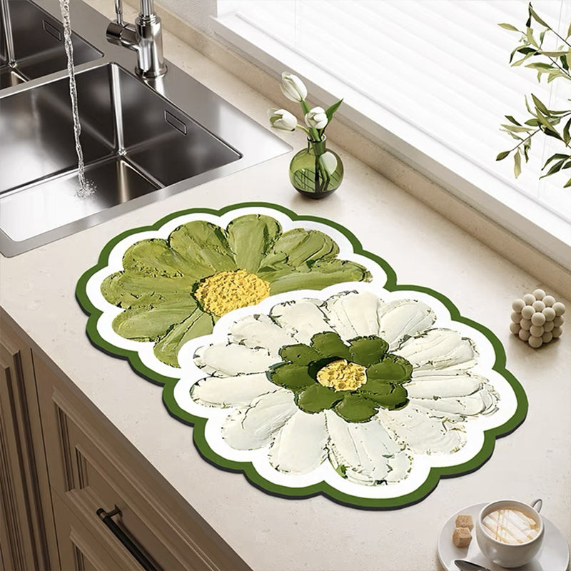 Floral Bathroom Floor Mat | Bowlift