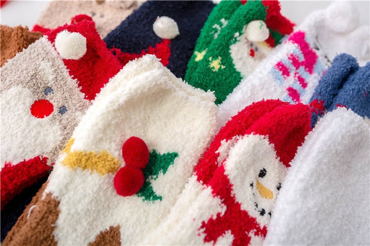 BowLift | MerryFeet Cozy Christmas Socks | Plush Coral Fleece | Warm Winter Gift Box