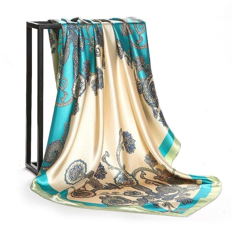 BowLift | Large square scarf Simulation silk scarf All-match scarf Scarf