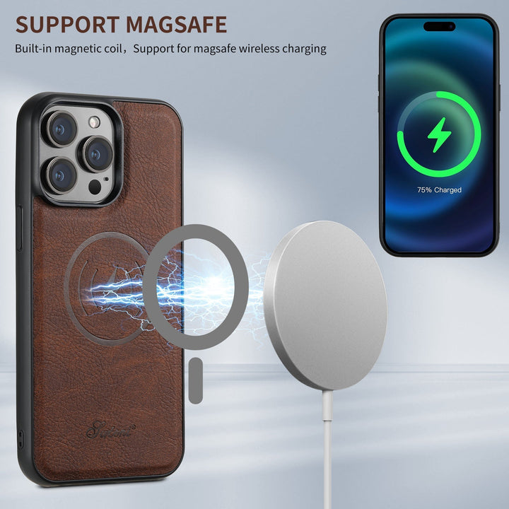LuxLeather Case - Elegant Leather Phone Case with MagSafe Bowlift