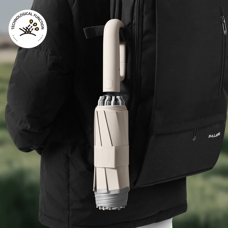 BowLift | Ring buckle umbrella, Reflective Safety Strip, Sturdy Windproof, Travel Portable