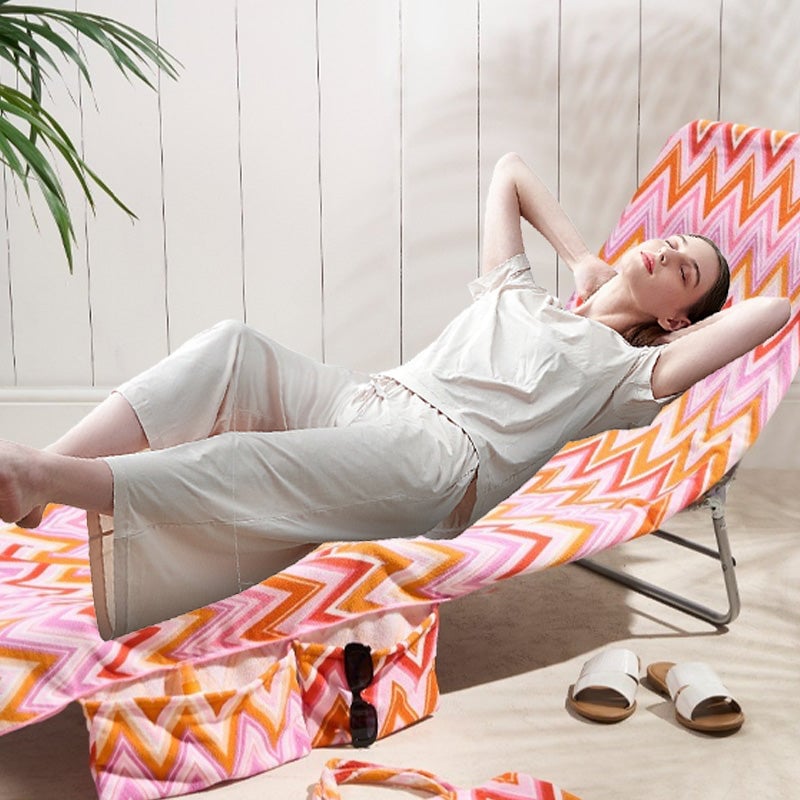 BowLift | Sun Lounger Towel with Pockets Storage in a Bag
