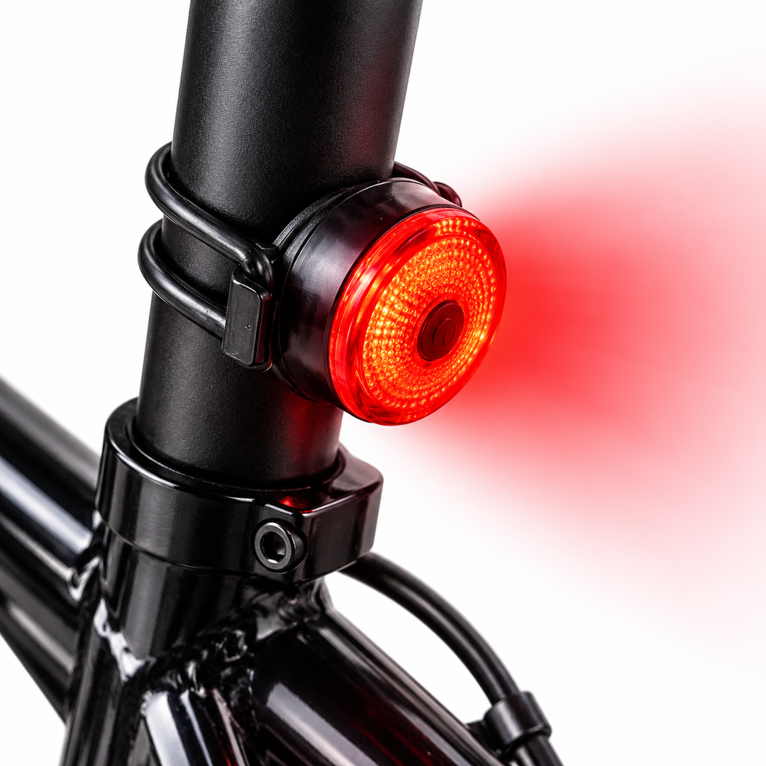 Rechargeable LED Bicycle Rear Safety Light with Flexible Silicone Mount Bowlift