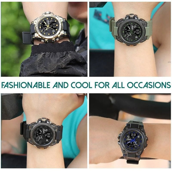 BowLift | Sporty Dual-Display Mode Multifunctional Waterproof Luminous Men's Wristwatch