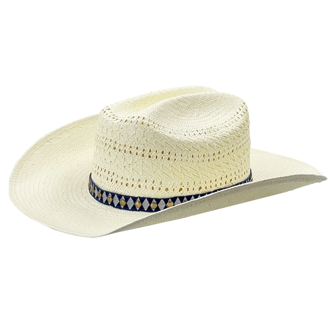 Curved-Brim Straw Hat – Cut-Out Crown Detail | Bowlift