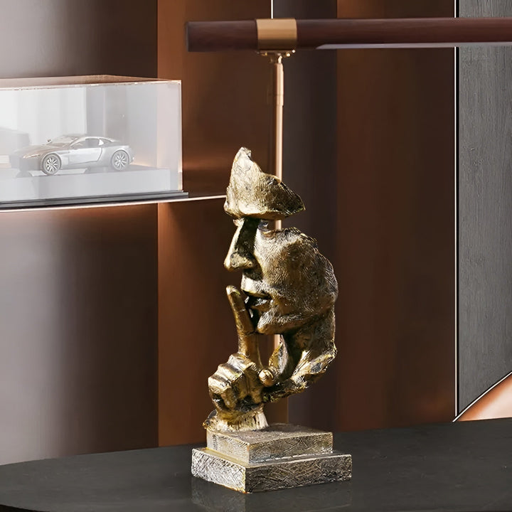 Abstract Thinker Sculpture – Modern Deco Figure made of Resin | Perfect for Living Room & Office | Bowlift