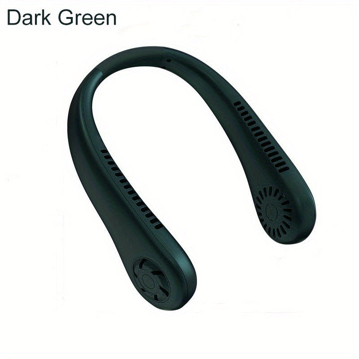 1pc Hands-Free Portable Neck Fan - Rechargeable, Leafless, and USB Powered - Perfect for Desk and Travel Use | Bowlift