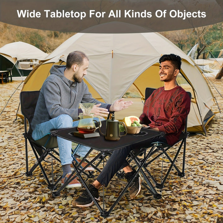BowLift | Foldable Garden Seating Group Campafleur | 2 Chairs & 1 Table | Floral Pattern | Portable & Weatherproof