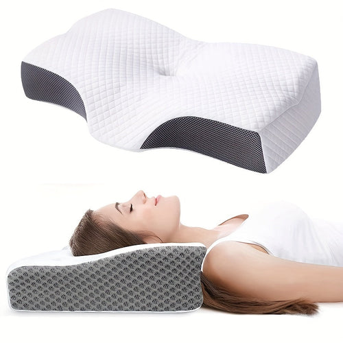 1pc Cooling Memory Foam Shoulder Support Pillow for Side, Back, and Stomach Sleepers - Orthopedic Neck Pain Relief Pillow with Adjustable Cervical Support | Bowlift