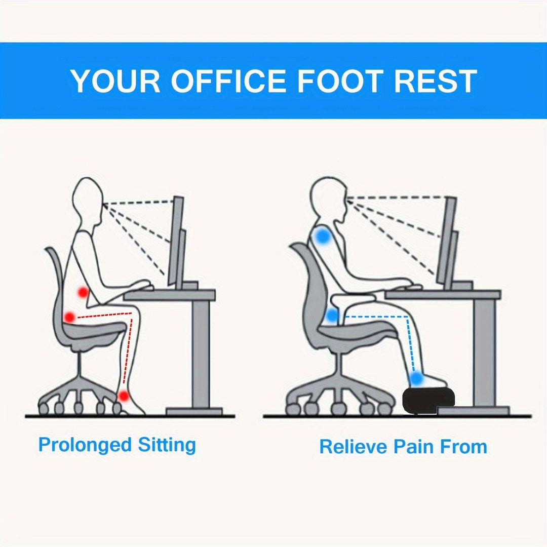 BowLift | Ergonomic Footrest with Memory Foam – Adjustable & Non-Slip