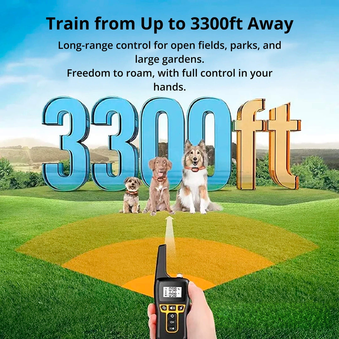 BowLift | 1000m Waterproof Dog Training Collar | Rechargeable, Remote Control & Adjustable for Small, Medium, and Large Dogs