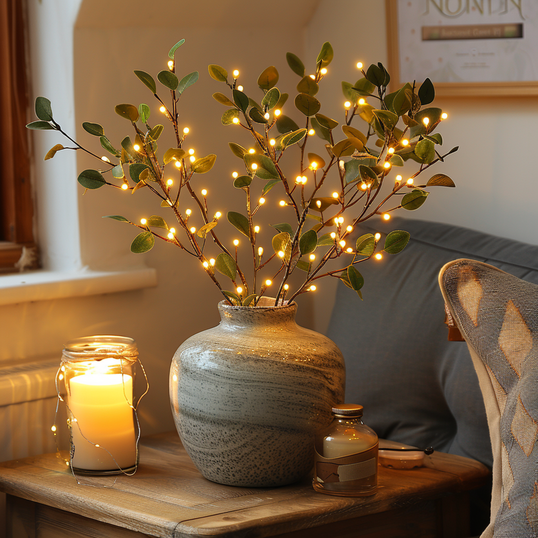 BowLift | LumiVista Magical Olive Branch String Light – 70cm Elegant LED Decoration