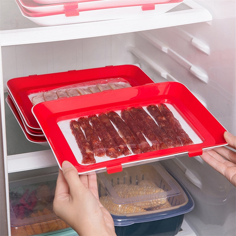 6pcs Creative Vacuum Food Preservation Tray Plate Storage Organizer | Bowlift