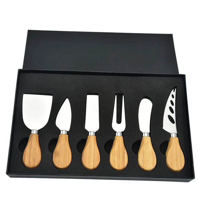 6pcs Stainless Steel Cheese Knives for Charcuterie Boards and Cutlery | Bowlift