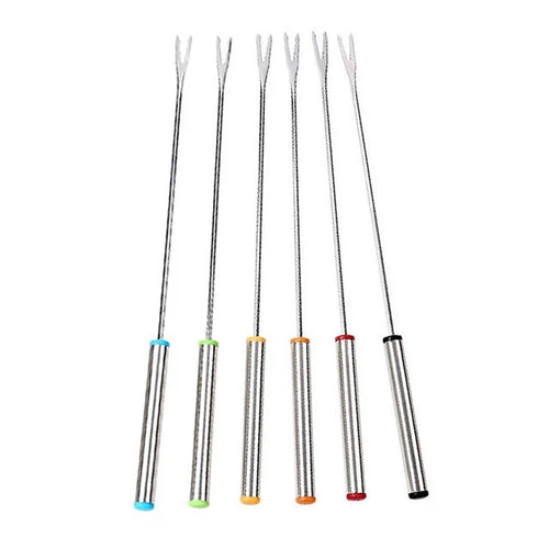 6Pcs Stainless Steel Chocolate Fork Cake Fruit Dessert Fork Set | Bowlift