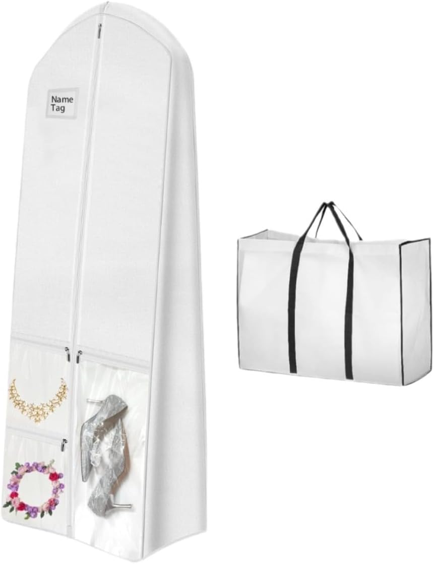 BowLift | Full-Length Wedding Dress Storage Set – Dustproof Bridal Gown Cover (1+1 FREE)