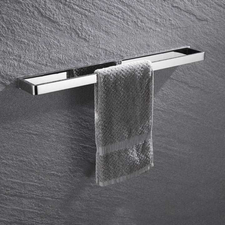 BowLift | 5-piece modern bathroom accessories as single item or in set Polished chrome bathroom set