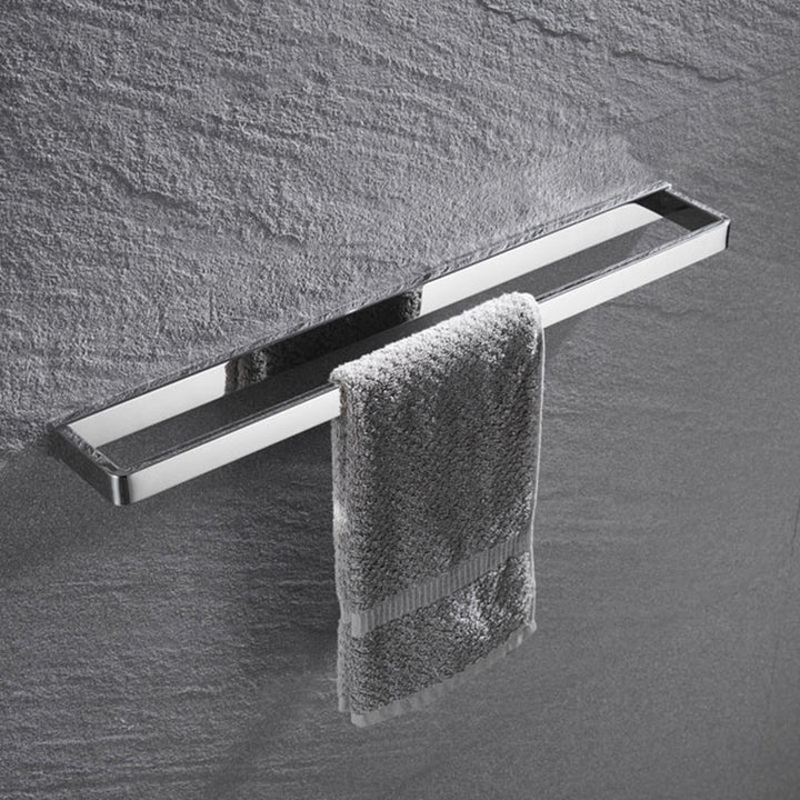 BowLift | 5-piece modern bathroom accessories as single item or in set Polished chrome bathroom set