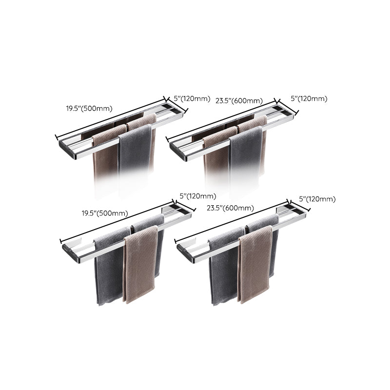 BowLift | 5-piece modern bathroom accessories as single item or in set Polished chrome bathroom set