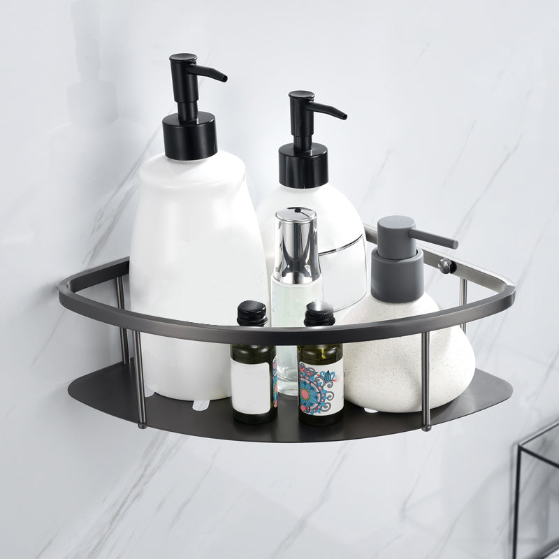 BowLift | Gray 5-piece modern bathroom accessory set made of stainless steel
