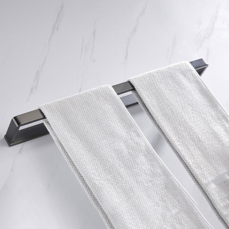 BowLift | Gray 5-piece modern bathroom accessory set made of stainless steel