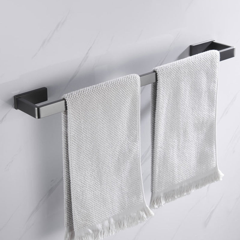 BowLift | Gray 5-piece modern bathroom accessory set made of stainless steel