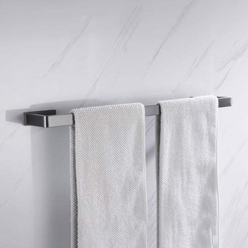BowLift | Gray 5-piece modern bathroom accessory set made of stainless steel