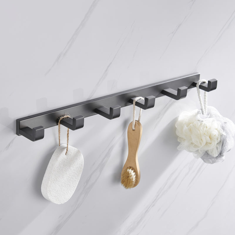 BowLift | Gray 5-piece modern bathroom accessory set made of stainless steel