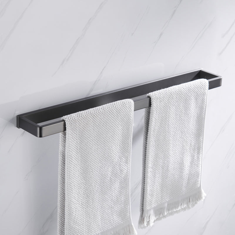 BowLift | Gray 5-piece modern bathroom accessory set made of stainless steel