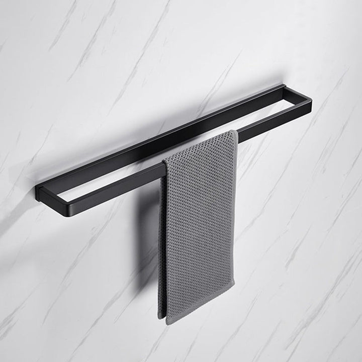 BowLift | Matte Black 5-piece modern bathroom accessory as individual piece or as set with towel bar
