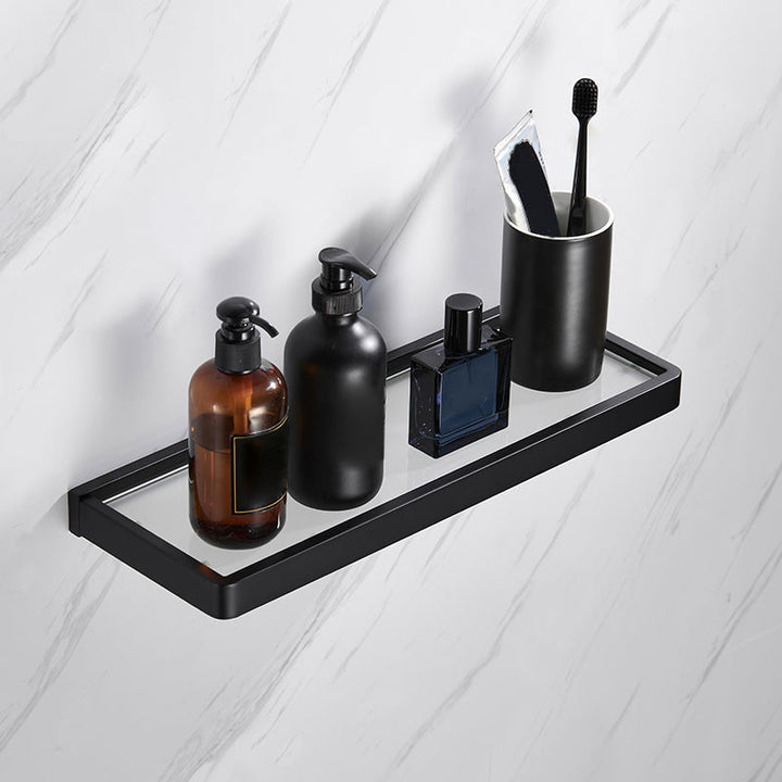 BowLift | Matte Black 5-piece modern bathroom accessory as individual piece or as set with towel bar