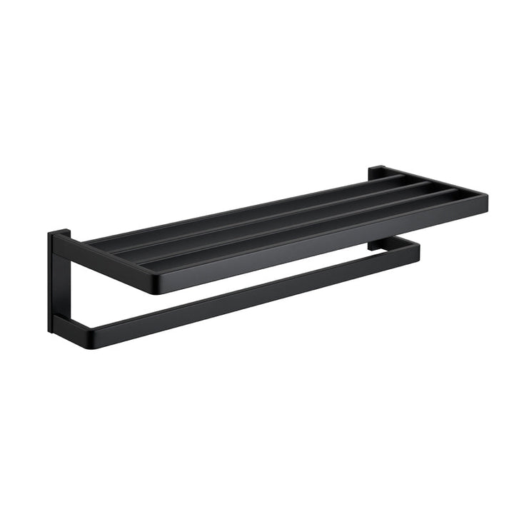 BowLift | Matte Black 5-piece modern bathroom accessory as individual piece or as set with towel bar