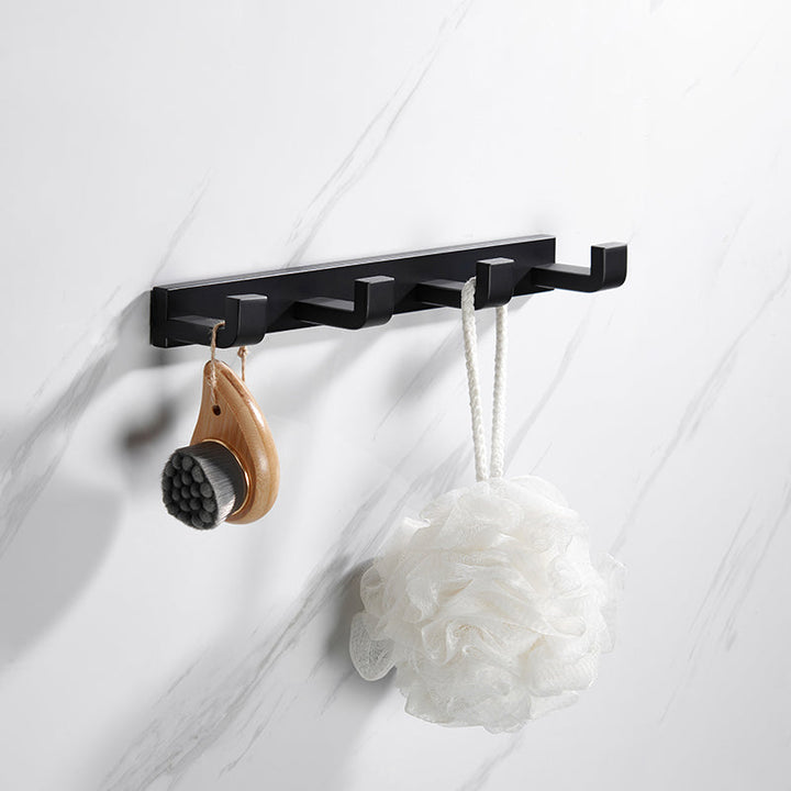 BowLift | Matte Black 5-piece modern bathroom accessory as individual piece or as set with towel bar