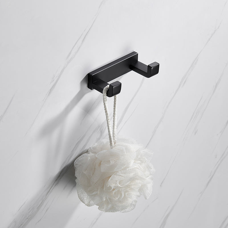 BowLift | Matt Black 5-piece modern bathroom accessory as a single item or as a set with towel bar