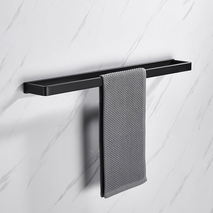 BowLift | Matte Black 5-piece modern bathroom accessory as individual piece or as set with towel bar