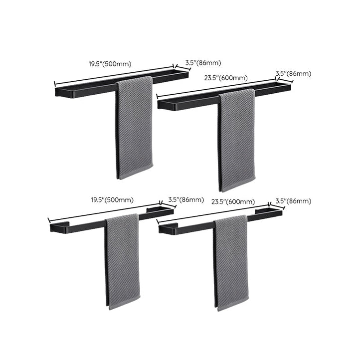 BowLift | Matt Black 5-piece modern bathroom accessory as a single item or as a set with towel bar