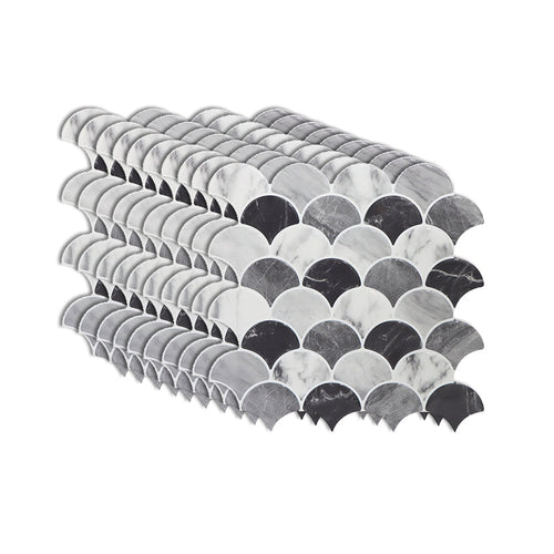BowLift | Modern Peel and Stick Tiles PVC Fish Scales Peel and Stick Trim