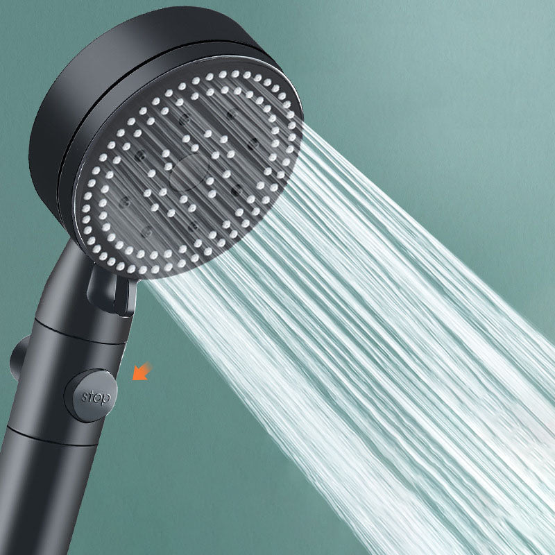 BowLift | Metal Black Shower Head Self-Cleaning Standard Round Hand Shower