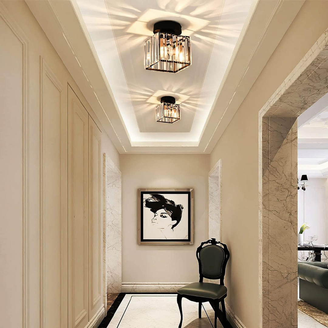 Modern Crystal Ceiling Lamp - CrystalGlow | Bowlift