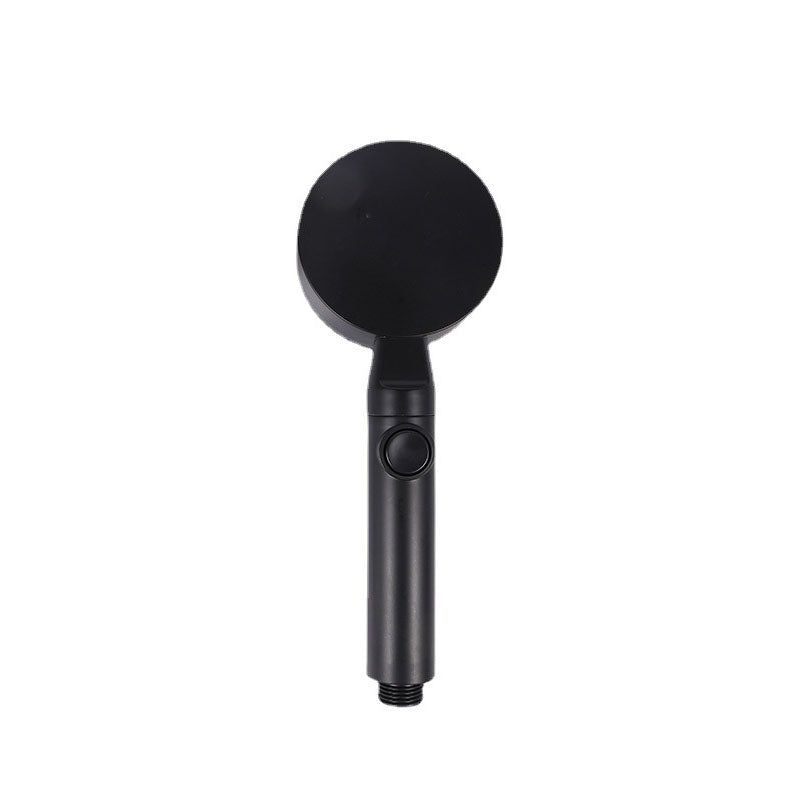 BowLift | Metal Black Shower Head Self-Cleaning Standard Round Hand Shower
