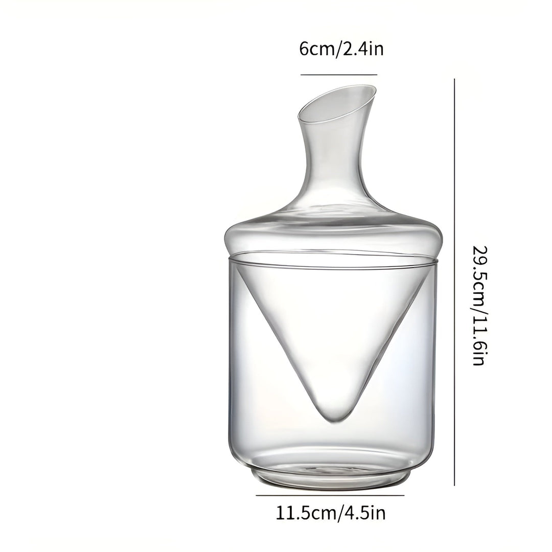 Wine Decanter with Quick Aeration – Elegant Waterfall Design made of Glass | For More Intense Aroma and Stylish Wine Enjoyment | Bowlift
