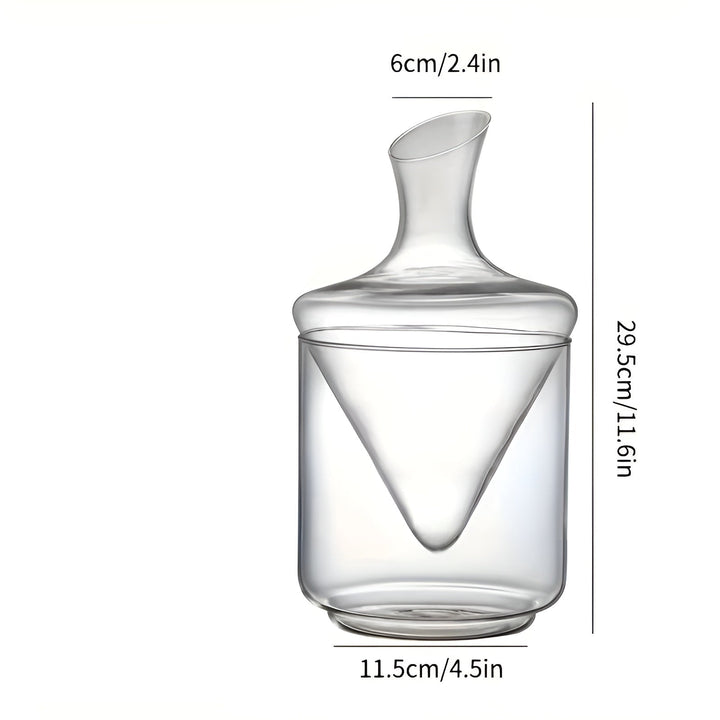Wine Decanter with Quick Aeration – Elegant Waterfall Design made of Glass | For More Intense Aroma and Stylish Wine Enjoyment | Bowlift