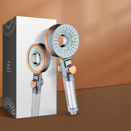 BowLift | Reversible round shower head 3 spray types adjustable water flow handheld shower