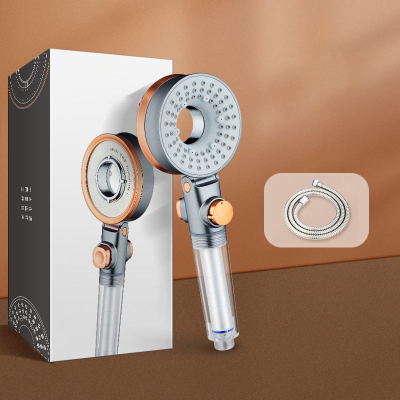 BowLift | Reversible round shower head 3 spray types adjustable water flow handheld shower