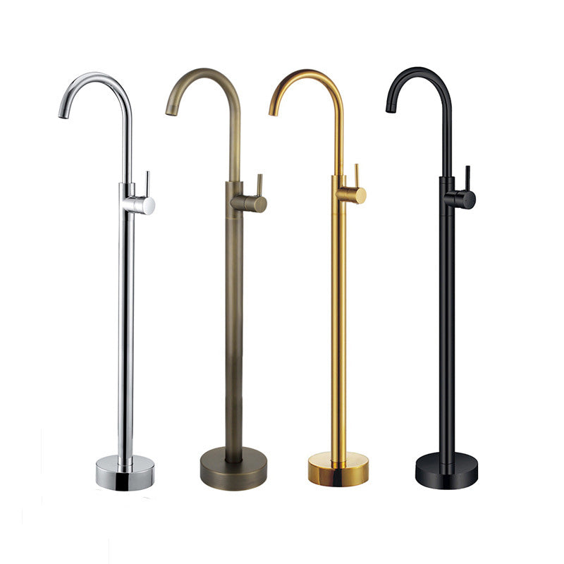 BowLift | Floor Metal Freestanding Bathtub Faucet Swivel Copper Freestanding Faucet